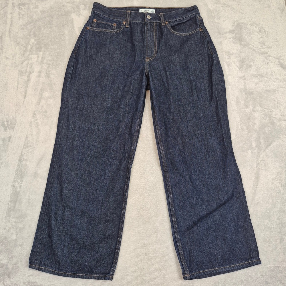 30 Extra Short The Loose Abercrombie & Fitch Curve Love High Rise Jeans Dark